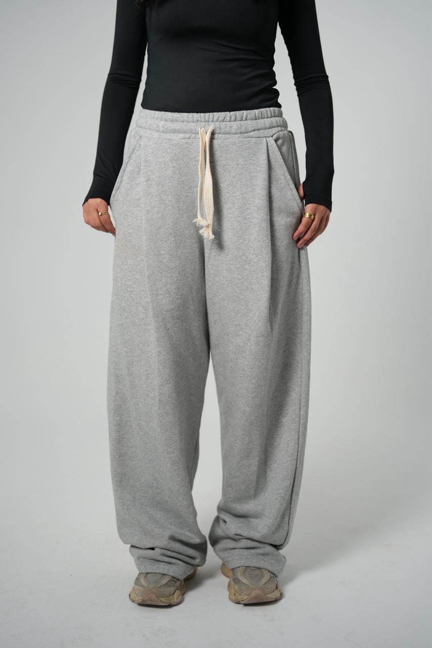 Double Pleated SweatPants (Gray)