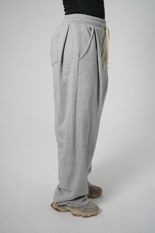Double Pleated SweatPants (Gray)