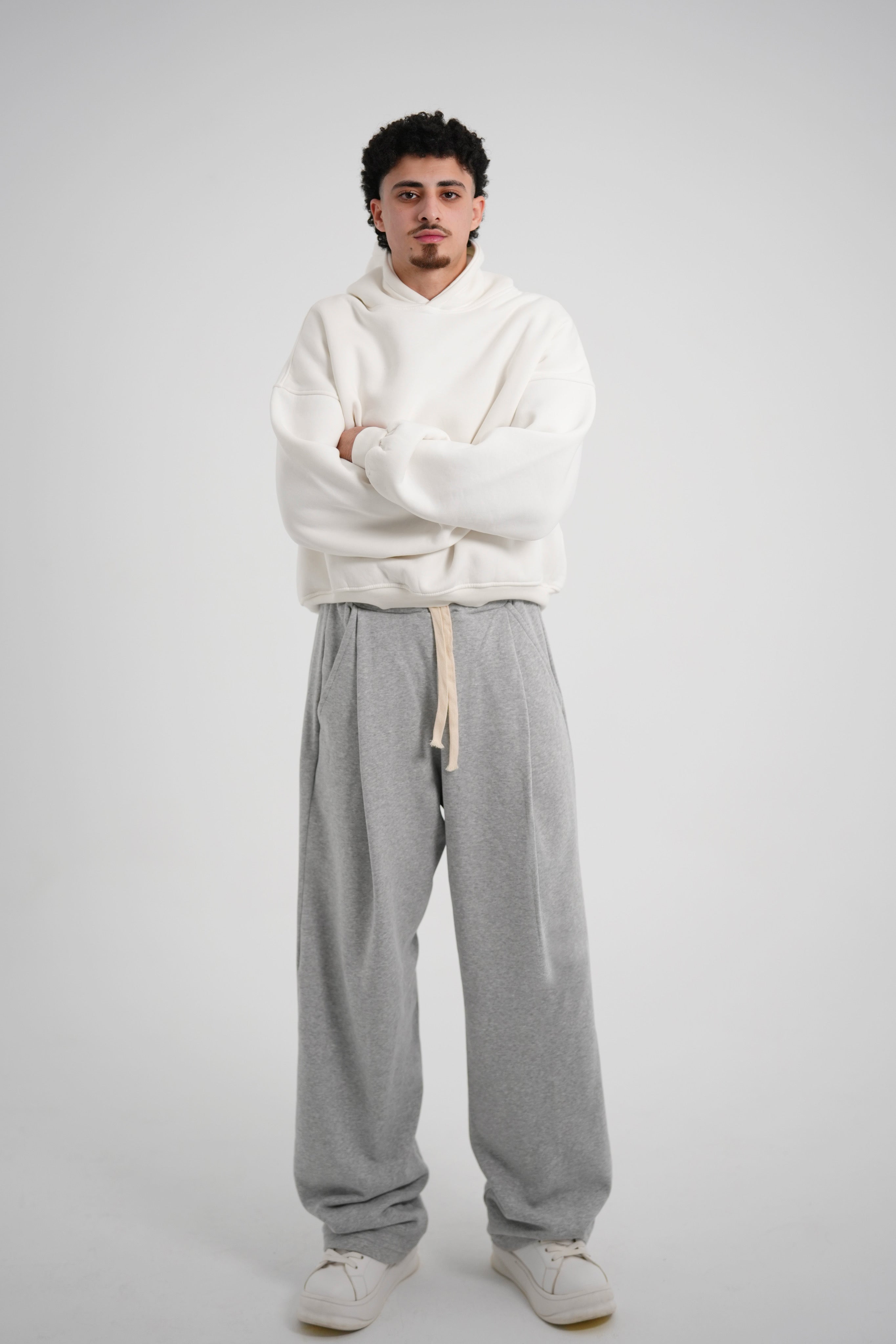 Double Pleated SweatPants (Gray)
