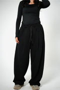 Double Pleated SweatPants (Black)