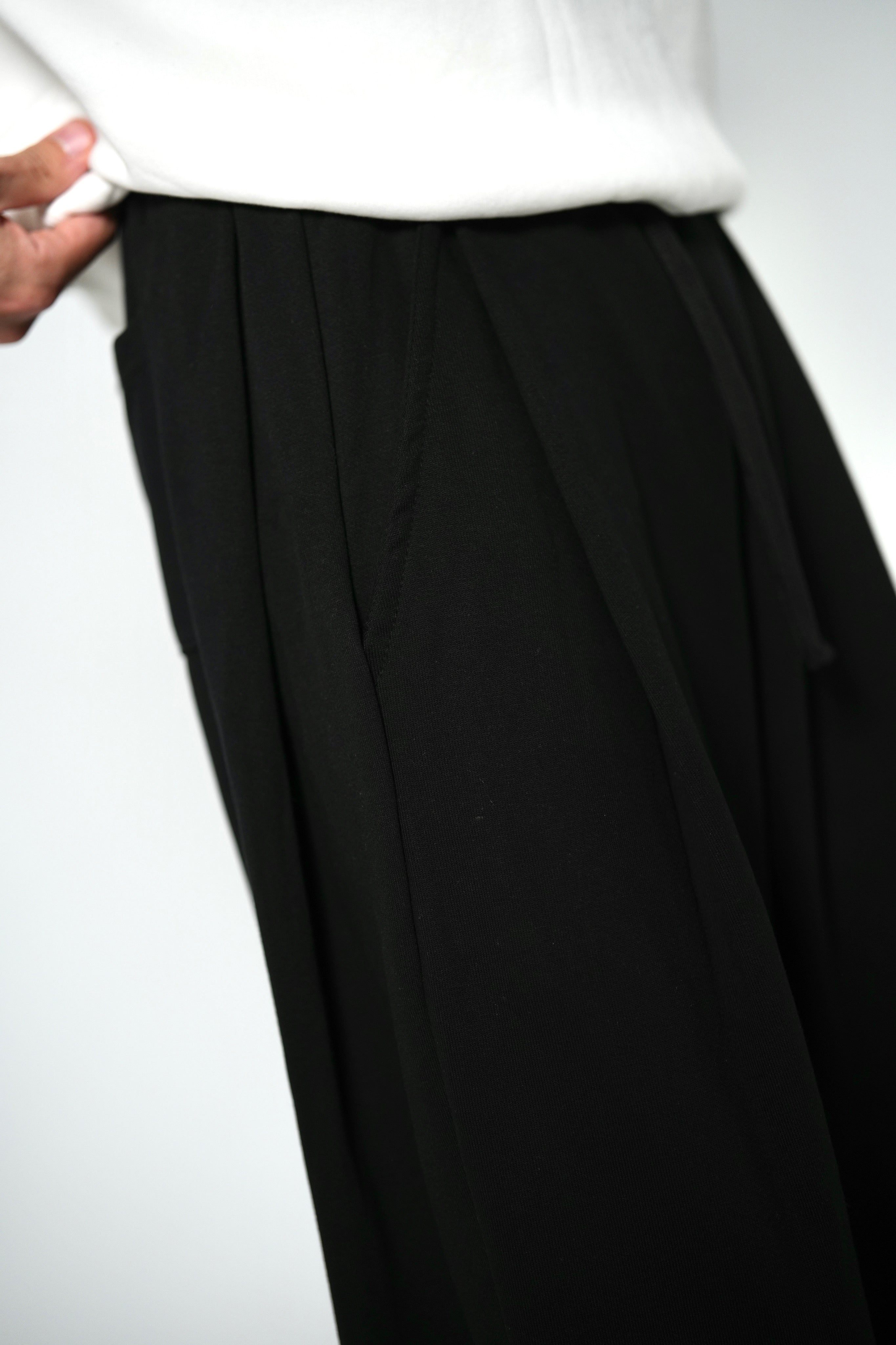 Double Pleated SweatPants (Black)