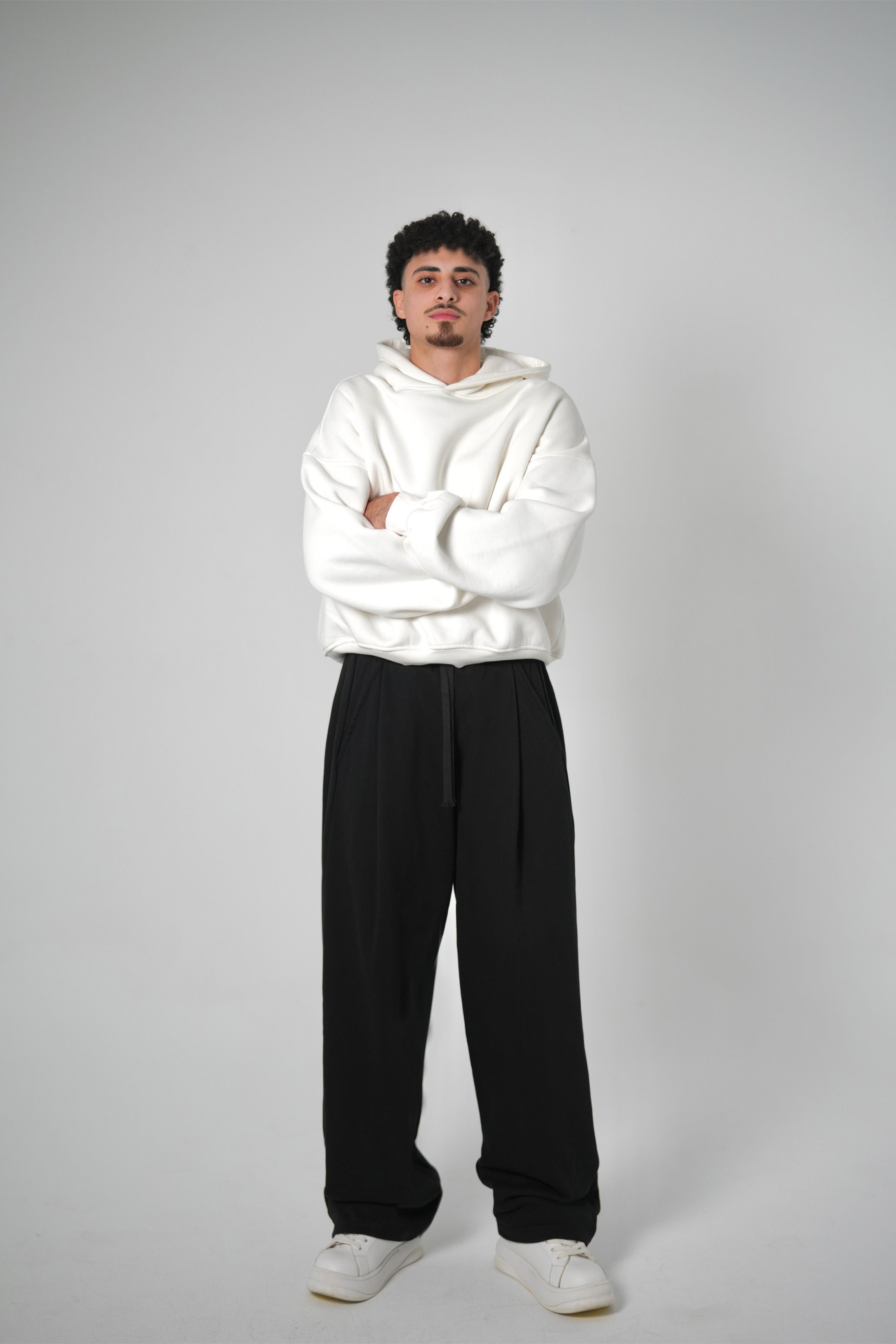 Double Pleated SweatPants (Black)